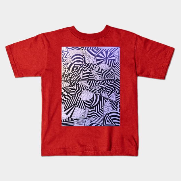 Extreme Gradient Kids T-Shirt by Loose Tangent Arts